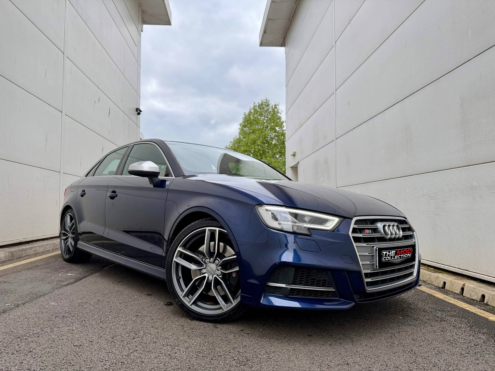 Blue Audi S3 saloon