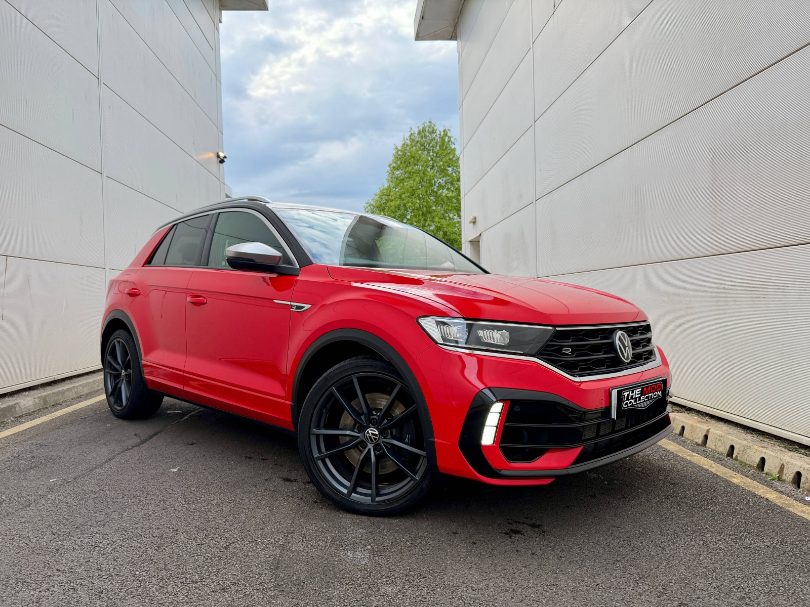 Red Volkswagen T-Roc R sports SUV